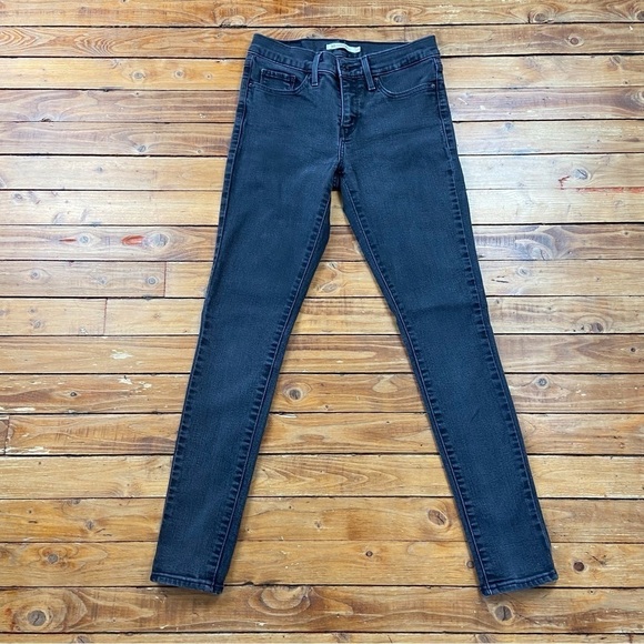 Levis 311 jeans faded black shaping skinny mid rise slimming forever classic 25 - Picture 3 of 14